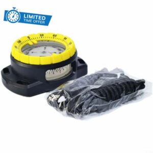 1 Pack Wrist Mounted Scuba Diving For COMPASS Waterproof 50M Luminous For DIAL Side View Window For Underwater Navigation Hiking Camping Grey