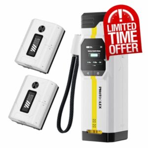 PHOTOOLEX 2-Pack NP-FZ100 2600mAh Batteries and 100W BBpro Fast Charger for Sony A7iii
