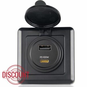 118W RV USB Outlet 100W PD & 18W USB-A Dual Port Power Socket