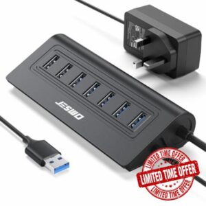 JESWO Powered USB Hub