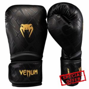 Venum Contender 1.5 XT 3D Boxing Gloves - Black-Gold 14-Ounce