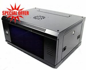 19 Inch Rack Cabinet 4U Wall Mount – Network Server Rack Enclosure 600x450mm – Ergolynx