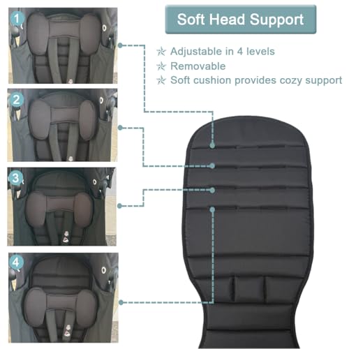Thickened Seat Cushion and Stretchy Canopy