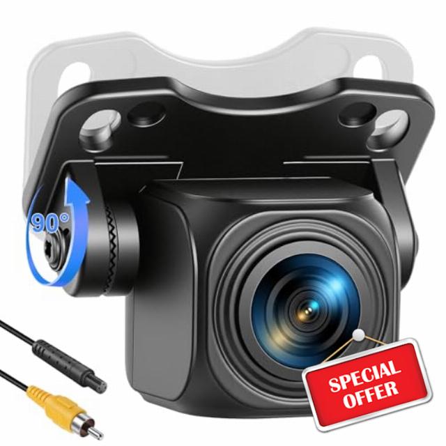 Jansite AHD 1080P Reversing Camera for Car with Genuine OEM Bracket Metal Casing Reverse Camera Features Super Night Vision IP69 Waterproof 170°Wide Angle Front/Rear View Cameras for 12-24V Ca