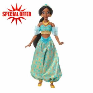 Mattel Disney Princess Jasmine Sparkling Princess Fashion Doll & Accessories with Removable Outfit