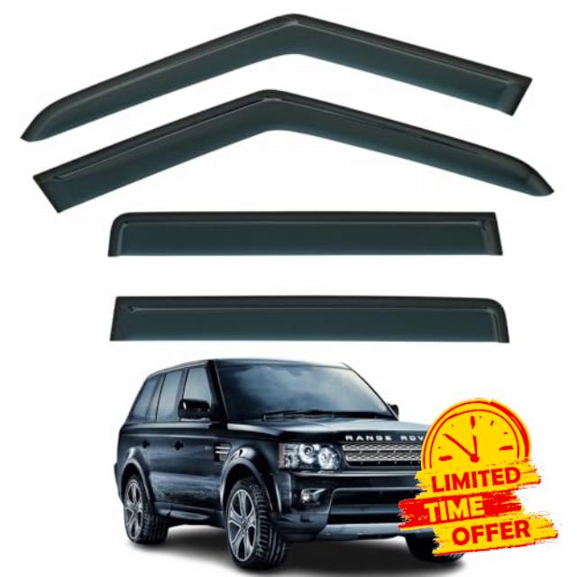 Set Of 4 STICK-ON Wind Deflectors For RANGE ROVER SPORT L320 2005 2006 2007 2008 2009 2010 2011 2012 Models. RR Sport Rain Deflectors