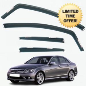 Set Of 4 Wind Deflectors For MERCEDES-BENZ C-Class W204 4-door SALOON 2008 2009 2010 2011 2012 2013 Models. C Class Rain Deflectors