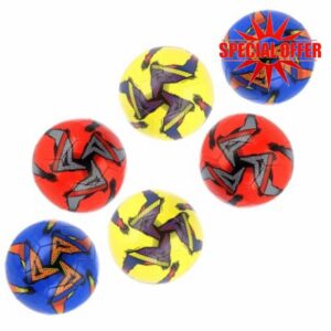 6 x Bulk Footballs Size 5 - Assorted Colours White and (Red