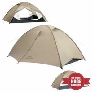 Naturehike Giling 2 Person Tent One-piece Quick Setup in 2 Minute 20D Nylon Hiking Backpacking 4 Season Lightweight PU 3000mm Tent for Bikepacking