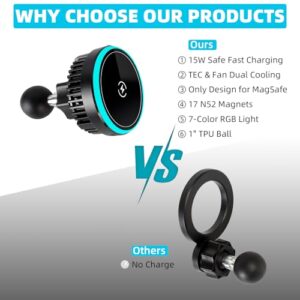 15W Fast Charger with TEC & Fan Dual Cooling for Magsafe iPhone 17/16/15/14/13/12 Series