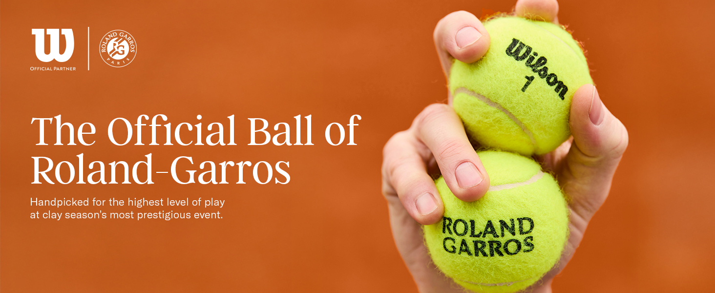 Text reads: "ENGINEERED FOR EVERY SHOT EVERY PLAYER" and "Unleash Your Game With Wilson Textile - Dominate the Court with Power, Control & Precision." Close-up of player's lower body wearing orange and black athletic shoes on orange court surface.