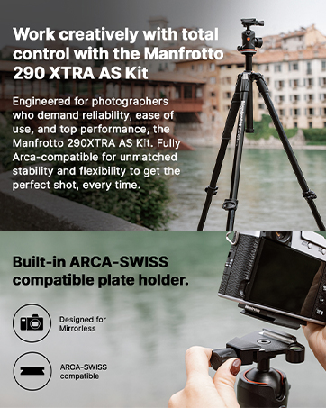 Manfrotto ONE Photo, Aluminium Tripod Kit, with XPRO 3-Way Head, 12kg Load, 90&deg; Horizontal Column...