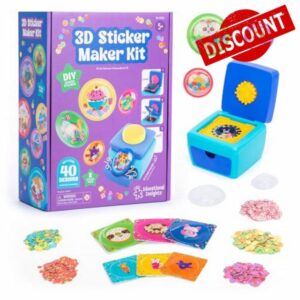 Learning Resources 3D Sticker Maker Kit - Arts and Crafts for Kids Ages 4-8
