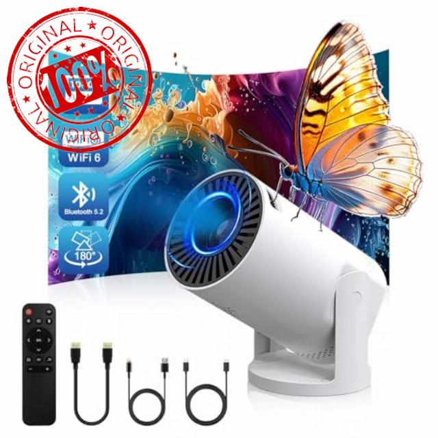 Wireless Mini Projector with WIFI 6 and Bluetooth