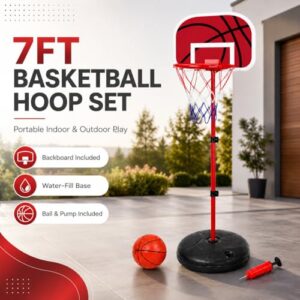 Portable Outdoor Indoor Basketball System with Backboard