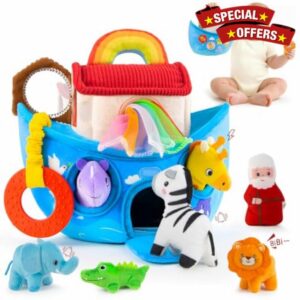 Baby Toys 6 to 12 Months -Plush Noah's Ark Toy with Stuffed Animals