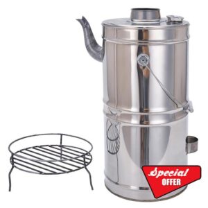 Wood-Fired Water Boiler - Efficient 10.5L Hollow Design for Fast Boiling in Outdoor Camping