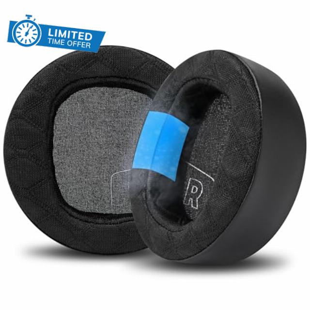 WC FreeZe Maxwell 2 – Cooling Gel Replacement Earpads Compatible With Audeze Maxwell 2 Headphones by Wicked Cushions | FreeZe V2 Cooling Fabric | Black