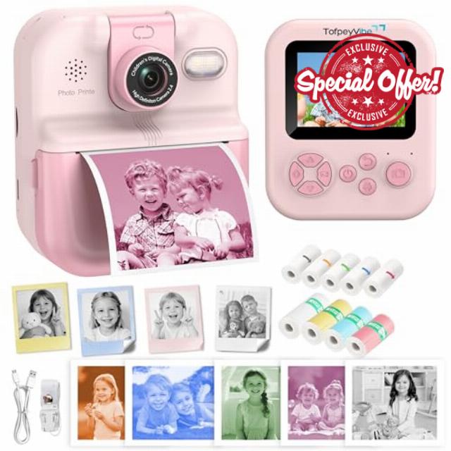 Kids Instant Print Camera with App & Bluetooth