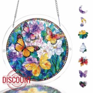Acrylic Suncatcher Puzzle-Butterflies in Bloom