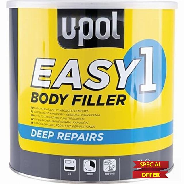 UPOL Easy One Car Body Filler 3.5L 3.5 Litre UPol Easysand Polyester Bodyfiller Steel & GRP Surfaces