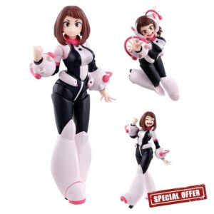 MHA Uraraka Ochako Figure Anime MHA Figurine Standing Interchangeable Parts Action Figure PVC Statue Collectibles Decorations Gift 13CM