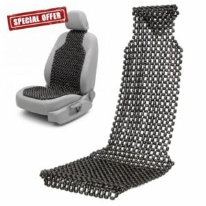 NOVECRAFTO Wooden Beaded Car Seat Cover – Natural Wood Bead Massager for Car