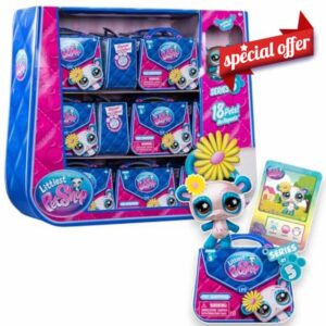 Littlest Pet Shop Bandai Series 5 Pet Surprise Single Boxes x 18 | Each Mystery Box Contains 1 LPS Mini Pet Toy