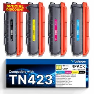 TN423 Toner Compatible for Brother TN-423 Toner Multipack TN-421 TN421 for Brother MFC-L8690CDW HL-L8260CDW HL-L8360CDW MFC-L8690CDW MFC-L8900CDW DCP-L8410CDW DCP-L8410CDN Printer (4-Pack)