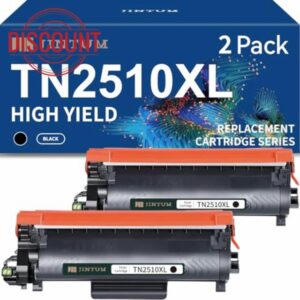 TN2510XL TN2510 Toner Cartridge Compatible with Brother TN2510 TN-2510XL Toner Cartridge For Brother HL-L2400DWE HL-L2400DW L2800DW DCP-L2627DWE DCP-L2620DW MFC-L2860DWE DCP-L2627DW DCP-L2665DW 2 Pack