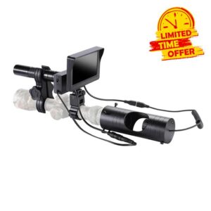 Night Vision Scope with 4.3" Display | 850nm Infrared Shooting Optics with Camera for Hunting | Portable High-Clarity Day & Night Visio