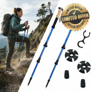 BeGrit Heavy Duty Nordic Walking Poles Women Adjustable Hiking Sticks for Men Aluminum Telescopic Trekking Poles Quick Lock System For Beginner Seniors Camping Hiking Mountaining Backpacking
