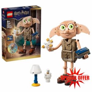 LEGO Harry Potter 2 in 1 Dobby the Free Elf Toy - Model Kit Transforms into a Kreacher Figure - DIY Kids' Bedroom Decor - Gift for 8+ Year Old Girls