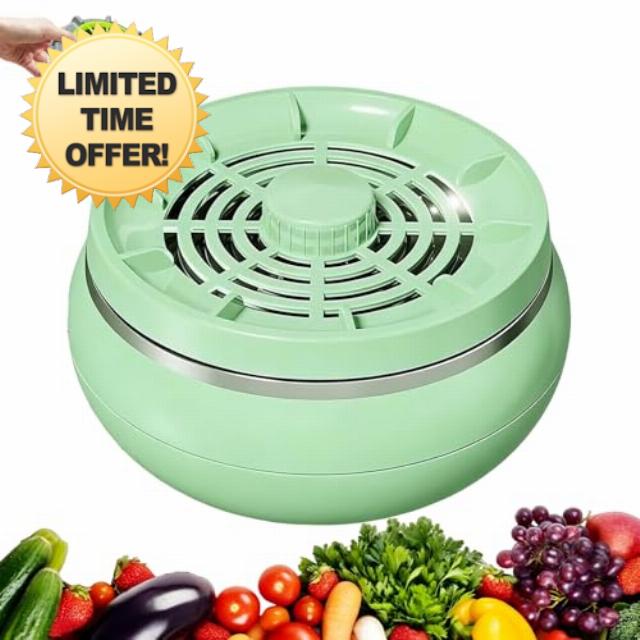 Vortex Fruit and Vegetable Washing Machine - Portable Fruit Cleaner Device & Veg Wash Purifier with Electrolysis Technology