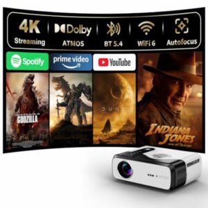 4K Smart Projector with Netflix Certified