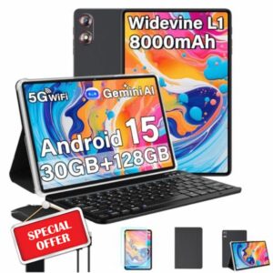 Android 15 Tablet 30GB+128GB+1TB Expand