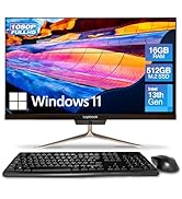 23.8" Full HD All in One PC Desktop Computer (Dec 2025 Release) - 16GB RAM, 512GB SSD, Windows 11...