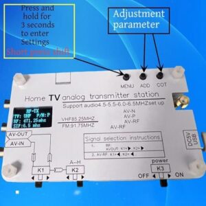 AV Input Signal Converter with VHF UHF Adjustable Frequency