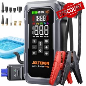 6000A 160PSI Jump Starter Power Pack with Air Compressor＆Blower