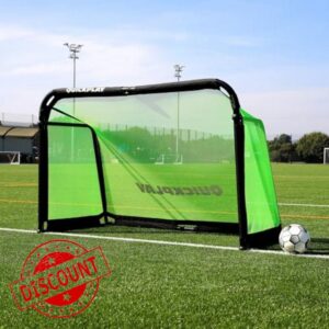 QuickPlay PRO ALU Training Instant Football Goals 5x3ft & 6x4ft - Aluminium Football Goals for the Garden