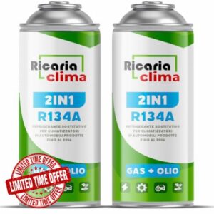 Air Con Recharge Gas R134a – Gas for Car AC – Set 2X 235g Cans - ECO