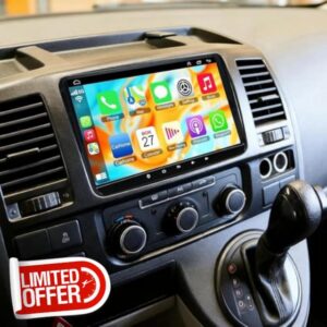 2GB RAM 64GB ROM Car Stereo for Volkswagen Transporter T5 2010-2015 Radio w/Apple Carplay Android Auto Double Din Head Unit Sat Nav