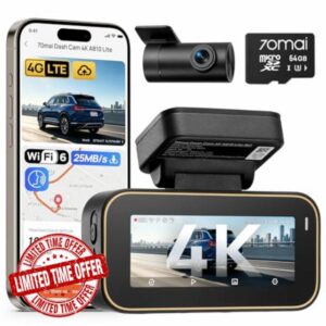 70mai 4K Dash Cam Front and Rear A810 Lite