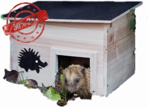 Zebi Wooden Hedgehog House for Garden