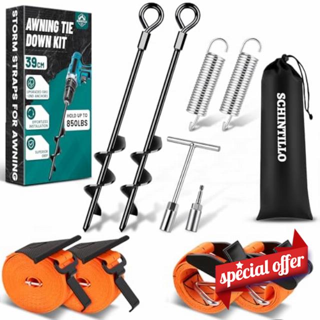 Awning Tie Down Kit Storm Straps for Motorhome Awnings