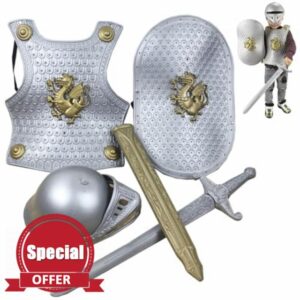 Knight Costume Kids 4PCS/Set Medieval Knight Armor Includes Helmet