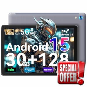 Whitedeer 10 inch Android 15 Tablet