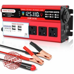 ALSO GO 1000W Power Inverter 12V/24V DC to 110V AC Car Inverter with LCD Display