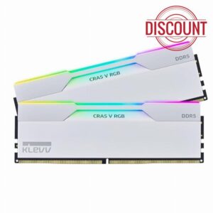 KLEVV CRAS V RGB DDR5 32GB (2x16GB) 6000MHz CL28 A-Die 1.35V Gaming Desktop Ram Memory XMP 3.0 / AMD Expo Ready - White