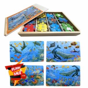4 Pack 24 Large Piece Puzzles for Adults & Seniors - Dementia & Alzheimer's Activities
